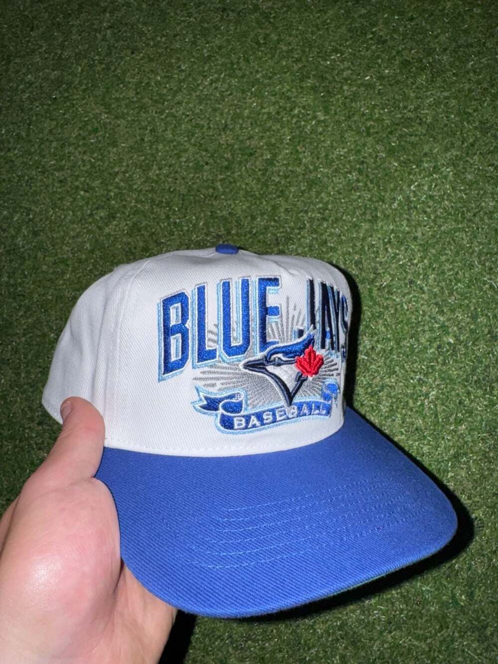 47 Brand Toronto Blue Jays Baseball Snapback Hat White Royal Blue